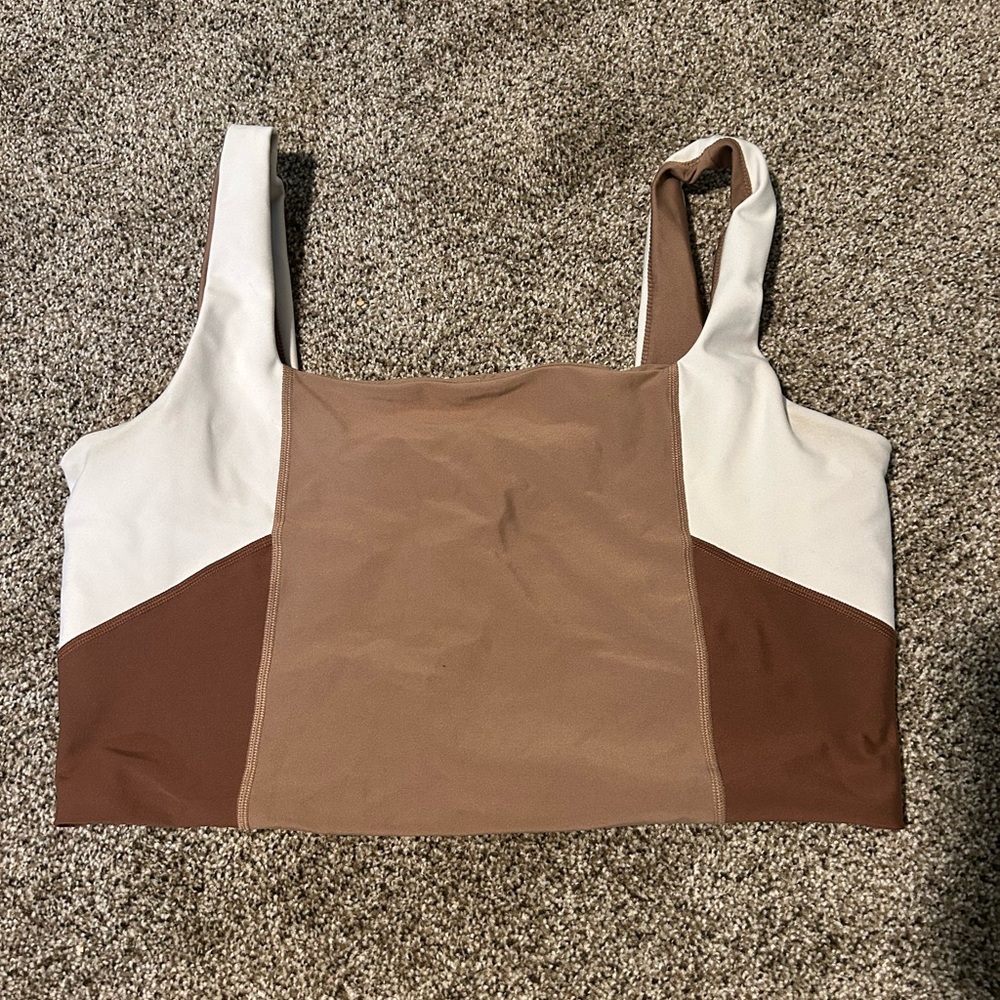 Abercrombie & Fitch Brown and White Tank Top